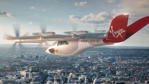 הדמיה של המונית המעופפת, צילום: Virgin Atlantic