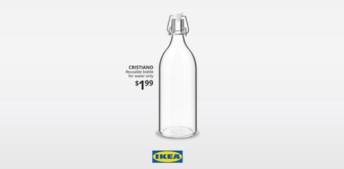 בקבוק כריסטיאנו רונאלדו של איקאה, צילום: IKEA