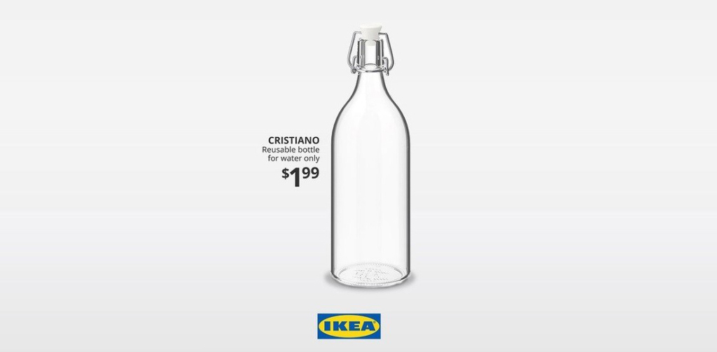 הגימיק של איקאה: קראה לבקבוק מים על שמו של כריסטיאנו רונאלדו 