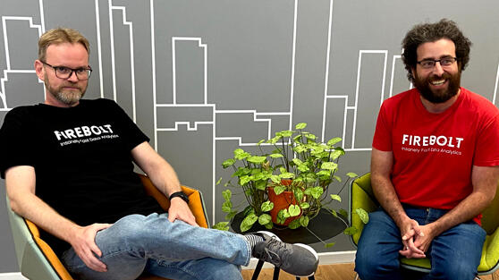 מימין: אלעד פרקש וסער בייטנר, מייסדי פיירבולט. פרשו מתפקידי ניהול (צילום: Firebolt) Firebolt Eldad _alt Saar