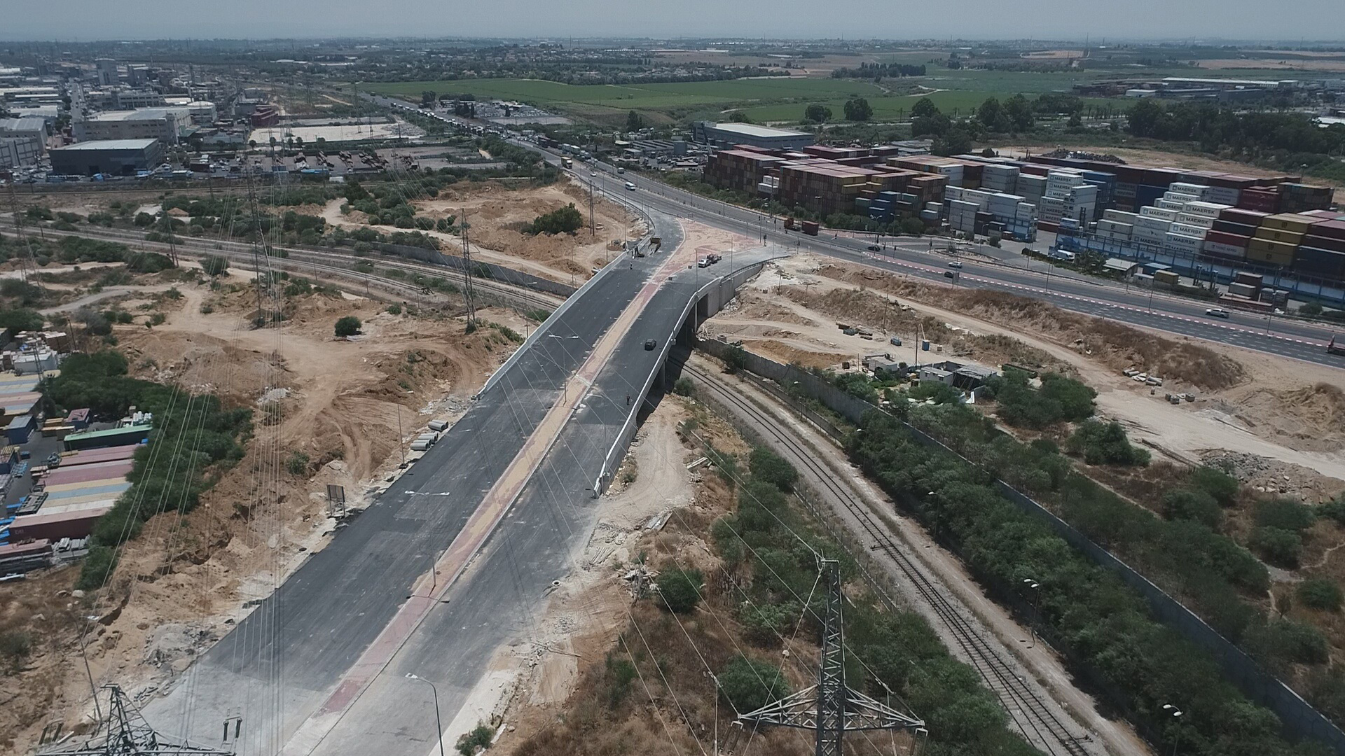 מערכת כבישים וגשר פארק נמלי ישראל אשדוד