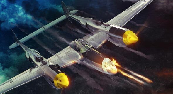 לוקהיד לייטנינג P38 מטוס קרב מלחמת העולם השנייה 
