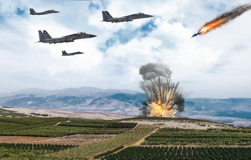 מיגים סוריים מול F15 ישראלים? לא כוחות. אילוסטרציה, צילום: Wikimedia + דובר צה"ל
