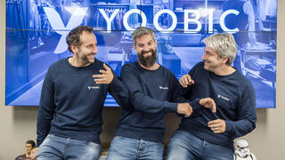 YOOBIC founders Fabrice Haiat, Avi Haiat, and Gilles Haiat. Photo: Ivo Nogueira
