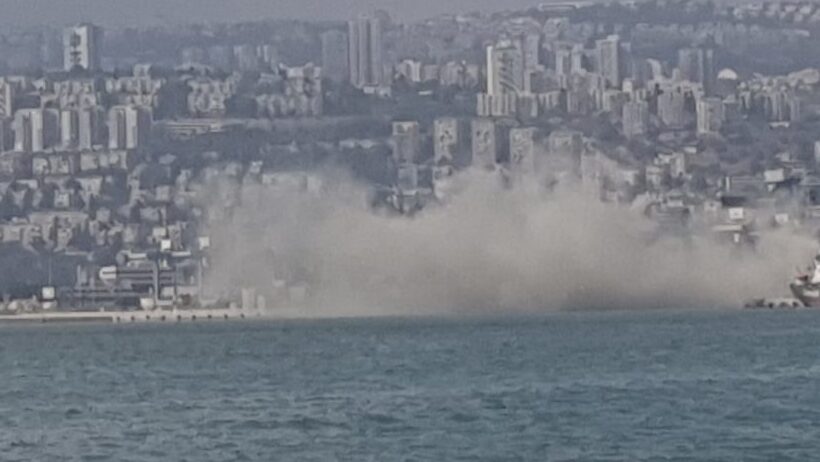 זיהום בנמל חיפה מפריקת מלט