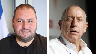 NSO CEO Shalev Hulio (left) and Chairman Asher Levy Photo: Amit Shaal