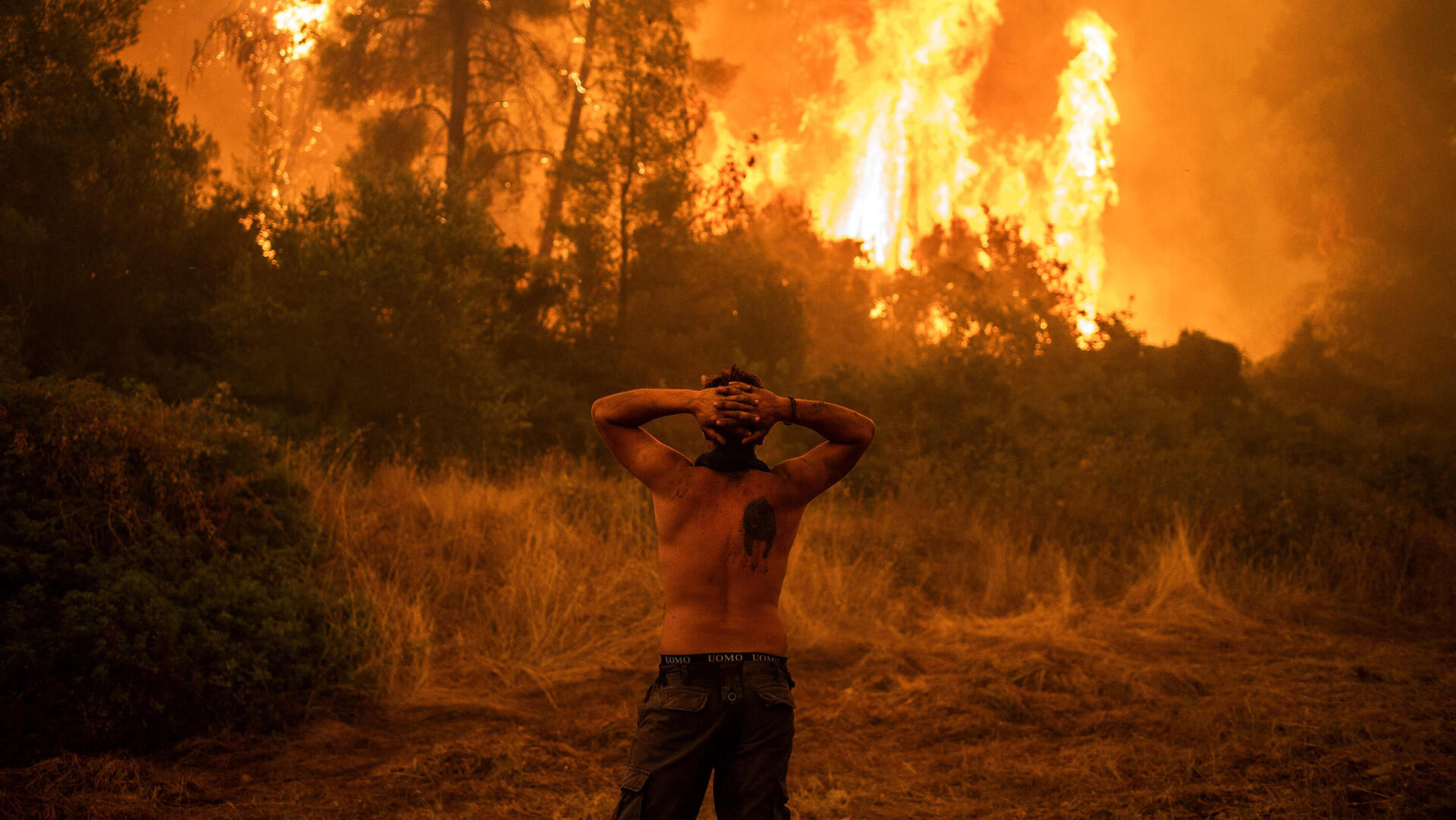 גל שריפות שריפה יוון אי אוויה Evia משבר האקלים