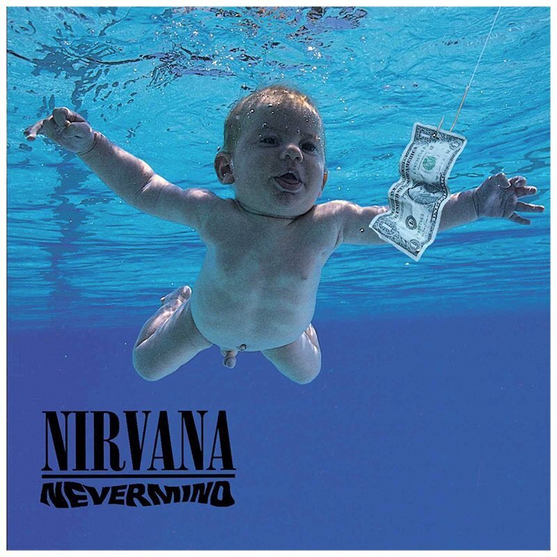 נירוונה עטיפת תקליט Nevermind תינוק