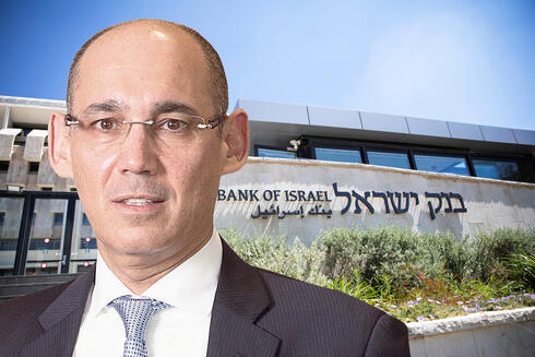 הנגיד אמיר ירון על רקע בנק ישראל, צילומים: אלכס קולומויסקי, רויטרס