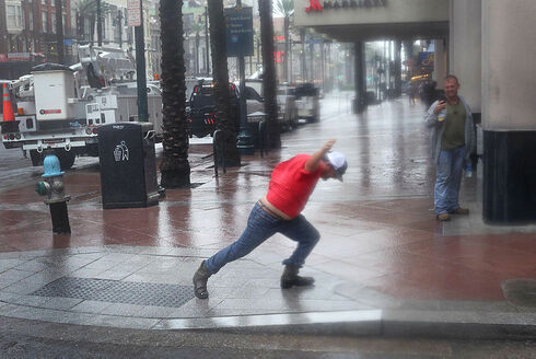 הסופה הכתב בניו אורלינס, צילום: GETTY IMAGES NORTH AMERICA