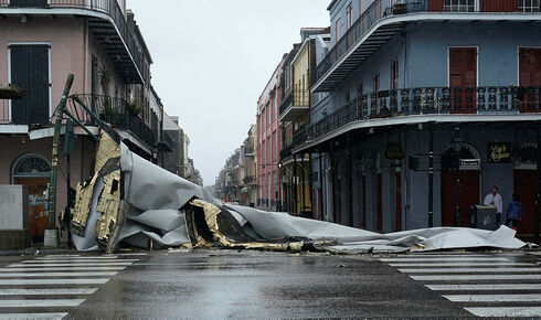 נזקי הוריקן איידה , צילום: AP