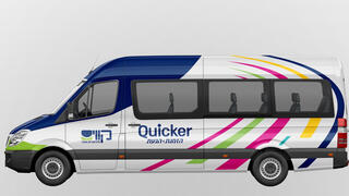 מיניבוס מיני בוס קוויקר Quicker של חברת קווים