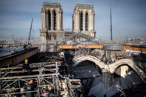 שיפוץ קתדרלת נוטרדאם, פריז, צילום: גטי