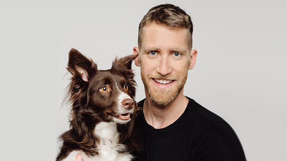 Assaf Rappaport with his Dog 