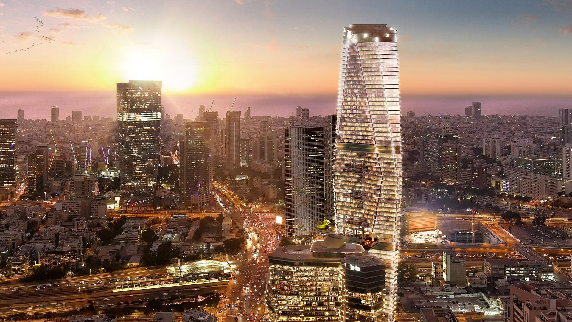 הדמיית מגדל משרדים ToHa2 תל אביב אמות גב ים