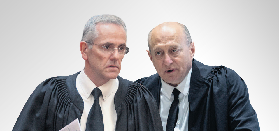 מימין: שופטי העליון אלכס שטיין ו דוד מינץ