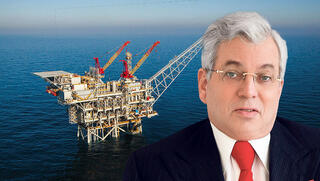 אהרון פרנקל על רקע מאגר תמר