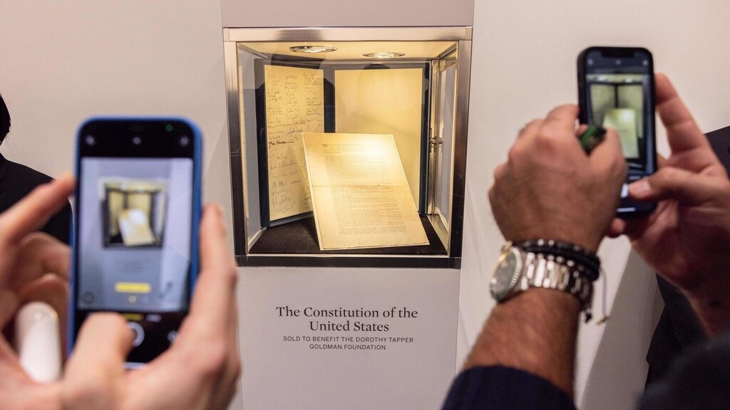 עותק של מגילת העצמאות של ארה״ב מכירה פומבית