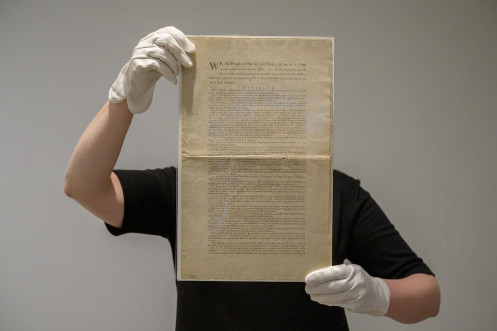 עותק של מגילת העצמאות של ארה״ב מכירה פומבית