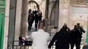 זירת הפיגוע בשער השלשלת בירושלים