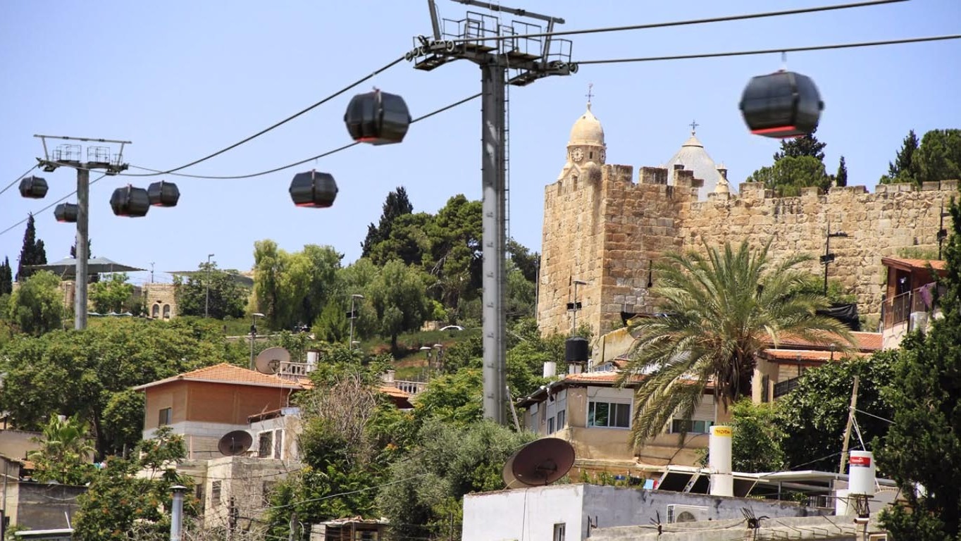 הדמייה של הרכבל לעיר העתיקה ירושלים