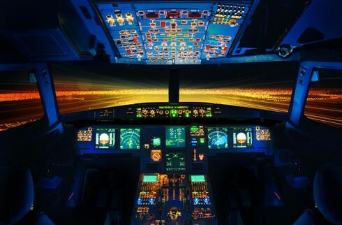 קוקפיט של מטוס נוסעים, צילום: Airbus