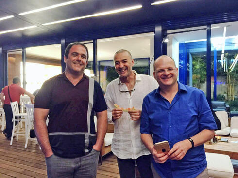 Marius Nacht (center) together with Check Point co-founders Gil Shwed (right) and Shlomo Kramer. 