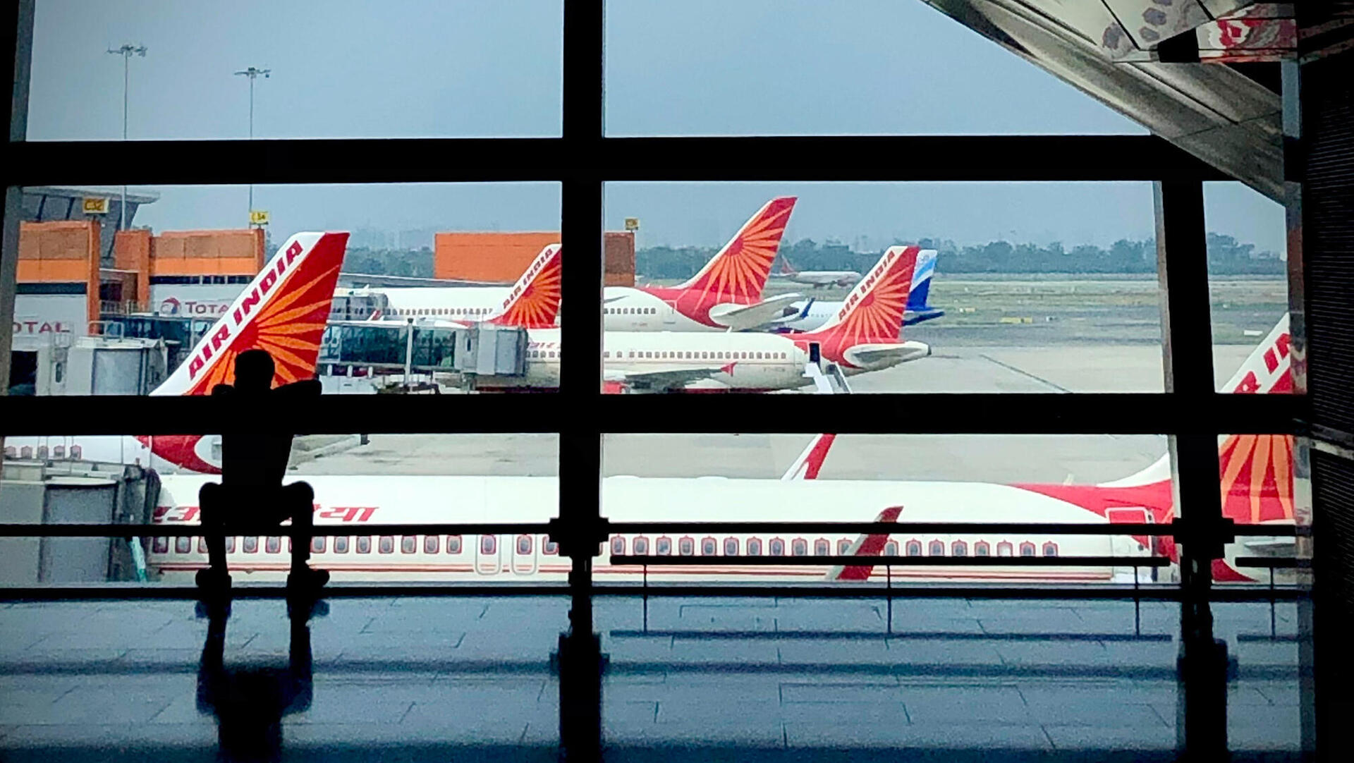 מטוסים של חברת אייר אינדיה ב נמל התעופה ניו דלהי