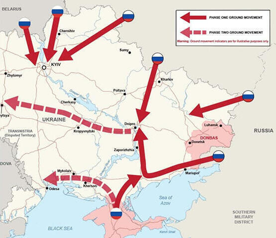 מפת פלישה ל אוקראינה