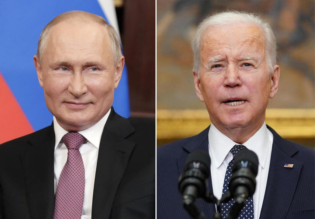 נשיא ארצות הברית ג'ו ביידן ונשיא רוסיה ולדימיר פוטין