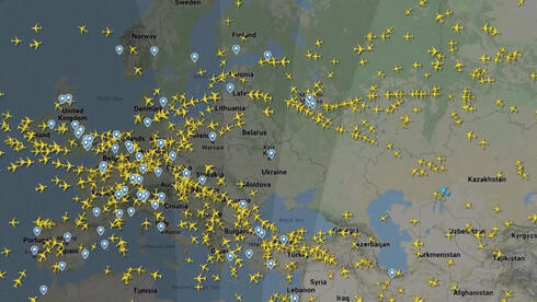 המרחב האווירי של אוקראינה נסגר, רויטרס / FLIGHTRADAR24.COM
