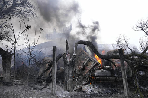 נזק לציוד של צבא אוקראינה בעקבות תקיפה של רוסיה, AP
