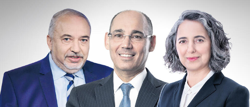  יו"ר רשות ניירות ערך ענת גואטה נגיד בנק ישראל אמיר ירון ושר האוצר אביגדור ליברמן