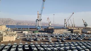 מכוניות ב נמל אילת יבוא רכב