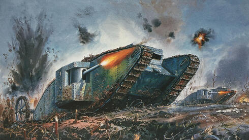 איור של מתקפת הטנקים הראשונה, צילום: airfix