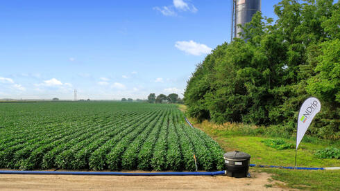 מערכת השקיה של אן-דריפ בשטח חקלאי, צילום: סיון פרג