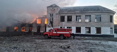 בית ספר שהופצץ בעיר חרקוב באוקראינה, צילום: רויטרס
