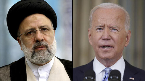 ביידן ונשיא איראן ראיסי. ארה"ב רוצה לפתור את המכשול בדרך להסכם הגרעין, (צילום: AP, EPA)