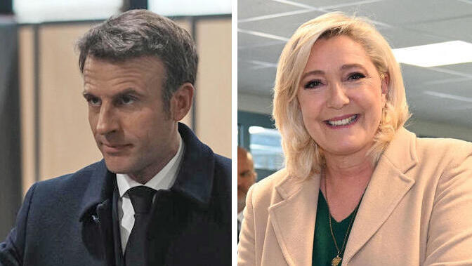 מדגמים בצרפת: מקרון ולה פן עלו לסיבוב המכריע בבחירות לנשיאות