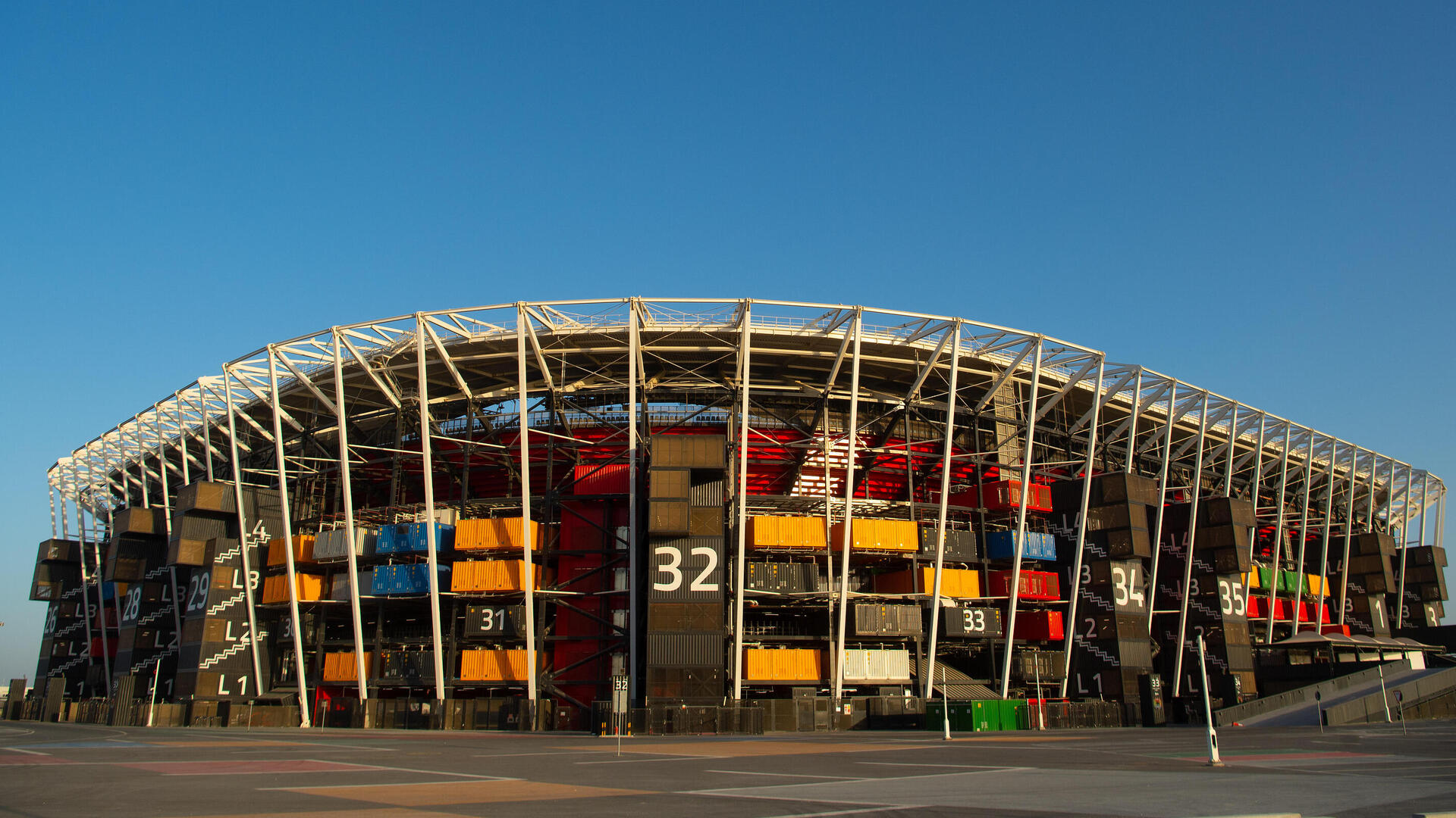 איצטדיון 974 בדוחא קטאר בבנייה מונדיאל 2022