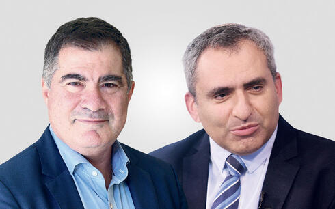 שר הבינוי השיכון זאב אלקין ונשיא התאחדות הקבלנים ראול סרוגו, צילומים: אוראל כהן, קובי קואנקס