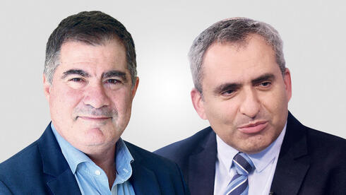שר הבינוי השיכון זאב אלקין ונשיא התאחדות הקבלנים ראול סרוגו, צילומים: אוראל כהן, קובי קואנקס