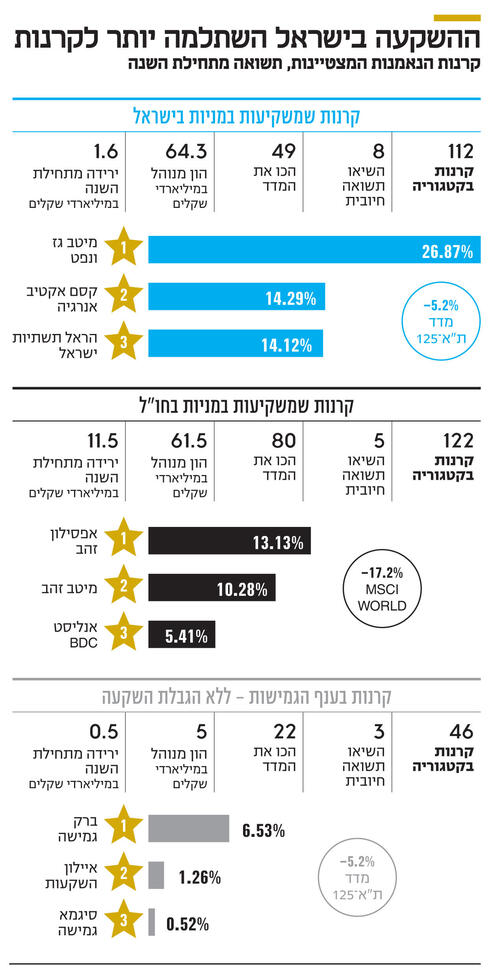 ההשקעה בישראל השתלמה יותר לקרנות,  