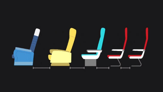 מספות עור לכיסאות דקיקים וצפופים, צילום: CNBC