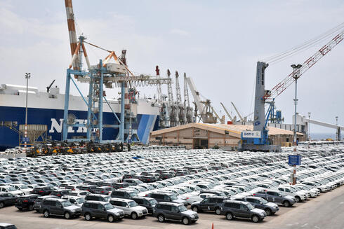 New cars at the Eilat Port 