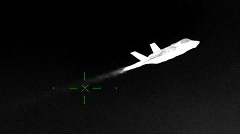 מטוס F35 בתמונה תרמית. כן, רואים גם מרחוק, צילום: FLIR