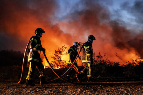 שריפות בדרום־מערב צרפת, שלשום, צילום: AFP