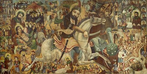 ציור שמציג את קרב כרבלא בשנת 680, שהחריף משמעותית את הסכסוך השיעי-סוני, צילום: Brooklyn Museum CC BY 3 0