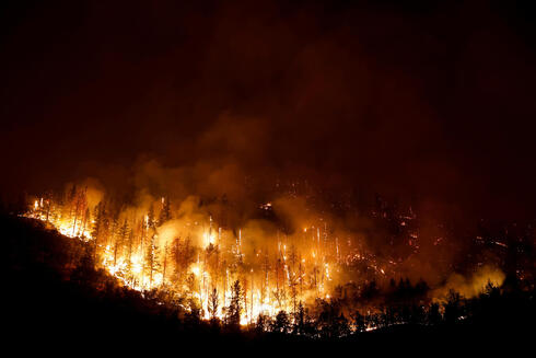 שריפות ליד ירקא, צפון קליפורניה, צילום: רויטרס