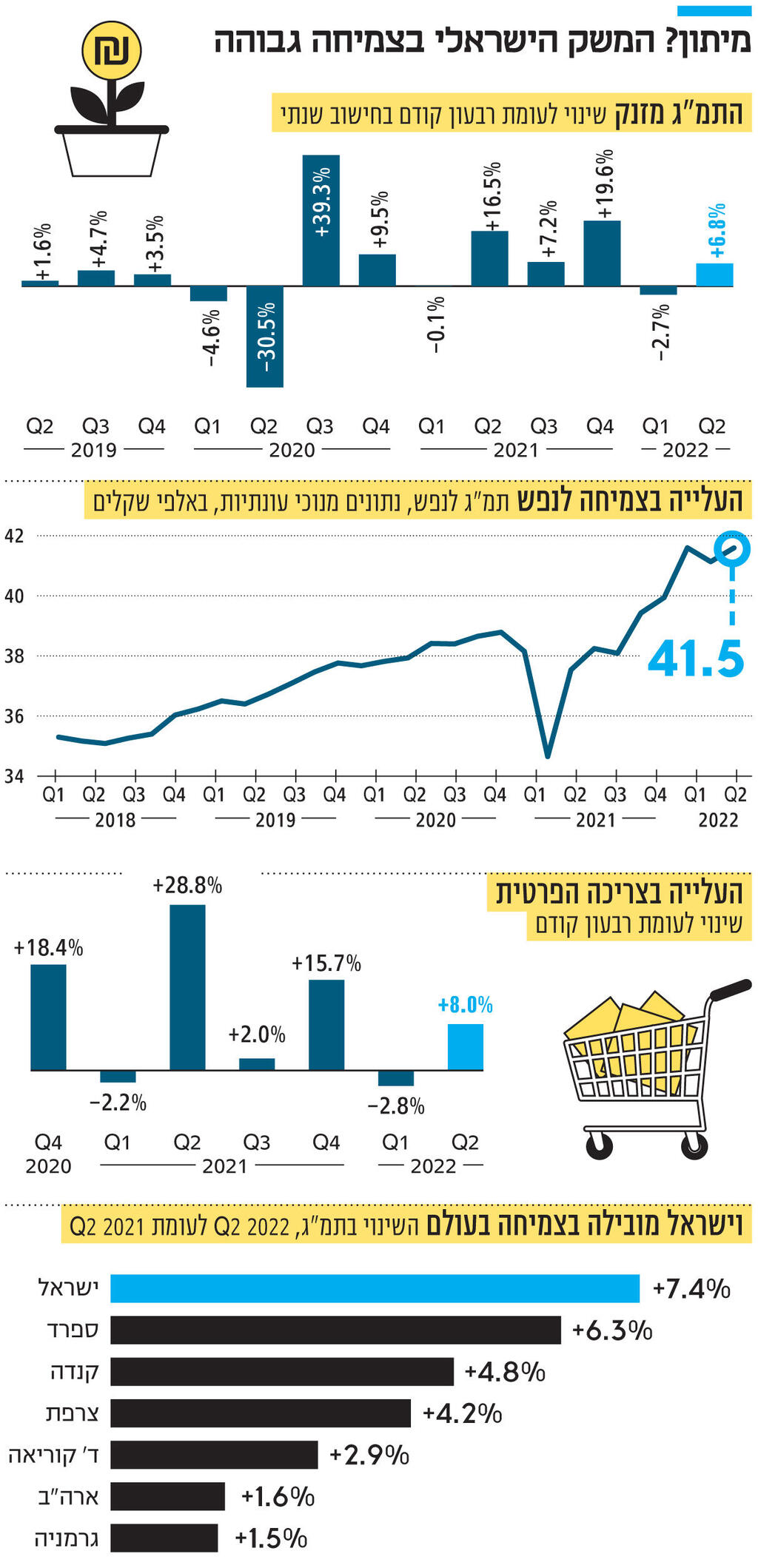 אינפו מיתון המשק הישראלי בצמיחה גבוהה